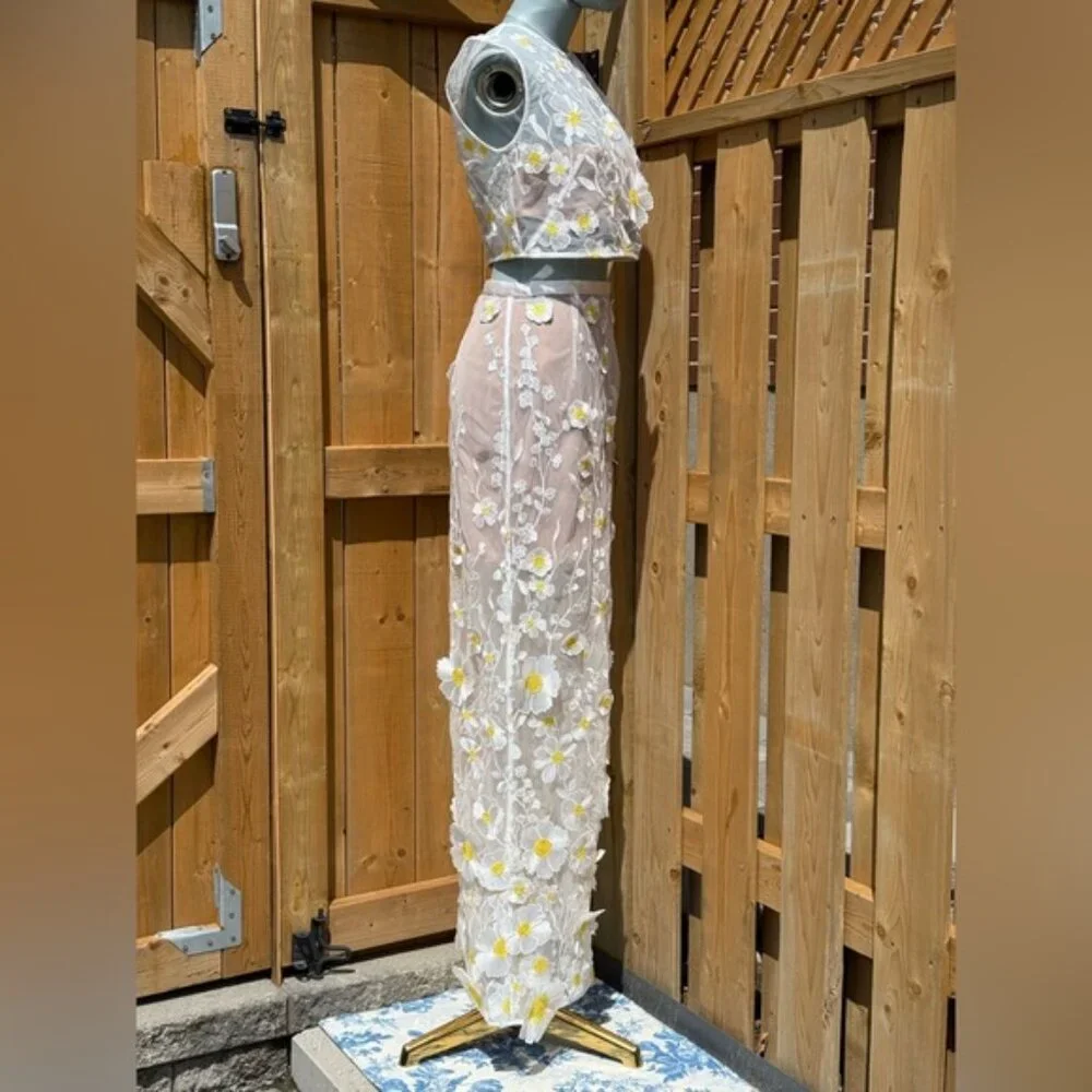 🆕 BRONX & BANCO 🧿 NWOT Jasmine White Multi Two Piece Set, Sz S / US 4 - Picture 6 of 16